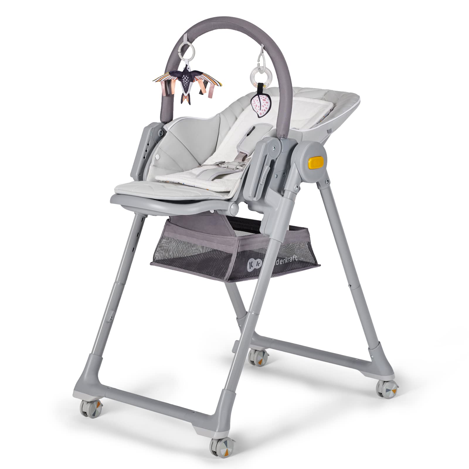 Kinderkraft LASTREE foldable high chair ready for quick setup and compact storage.