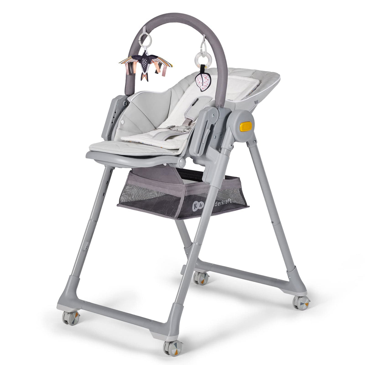 Kinderkraft LASTREE foldable high chair ready for quick setup and compact storage.