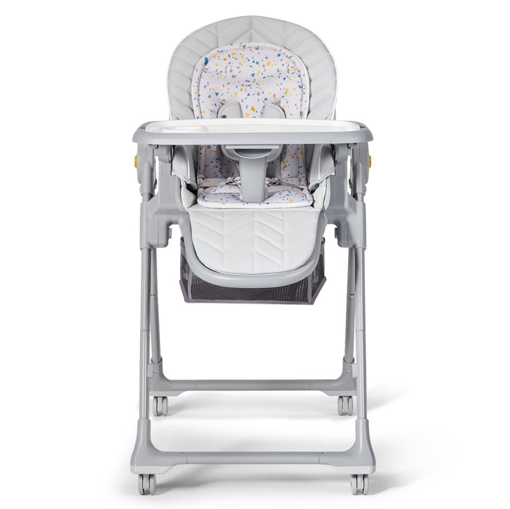 Play bar with toys engages baby during seated moments.