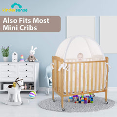 Kindersense Pack N Play Tent bottom sealed mesh for a secure play space.