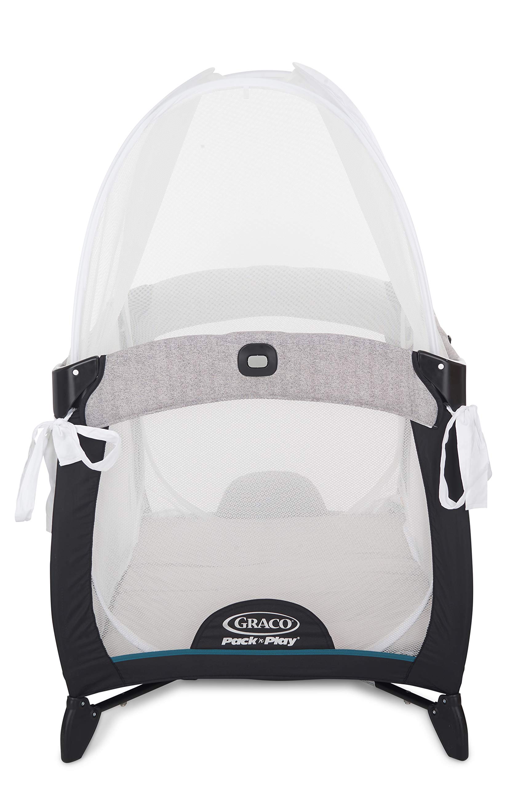 Kindersense Pack N Play Tent showing breathable mesh for airflow and visibility.