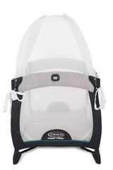 Kindersense Pack N Play Tent showing breathable mesh for airflow and visibility.