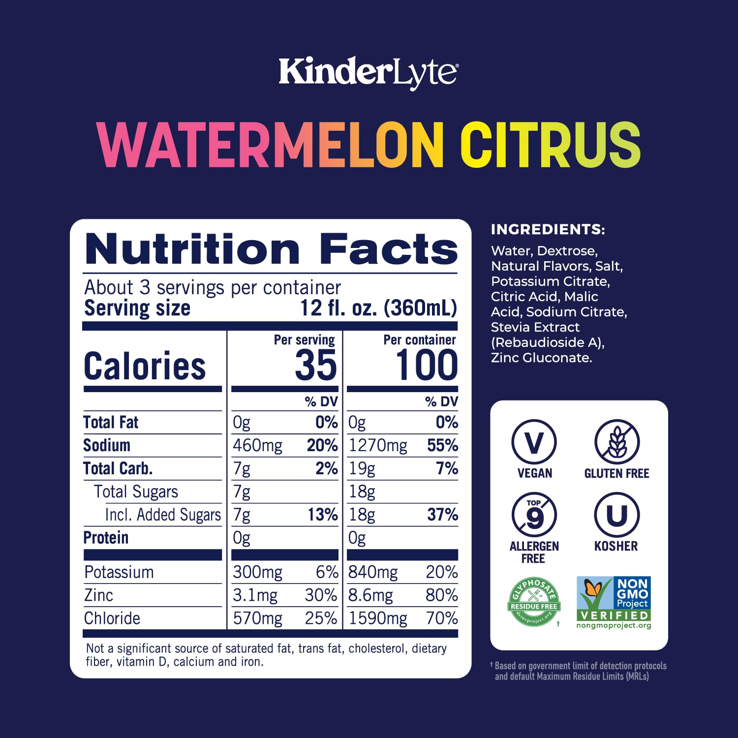 Pouring KinderLyte Watermelon Citrus for convenient on-the-go hydration.