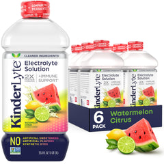 KinderLyte electrolyte bottle Watermelon Citrus promotes fast hydration.