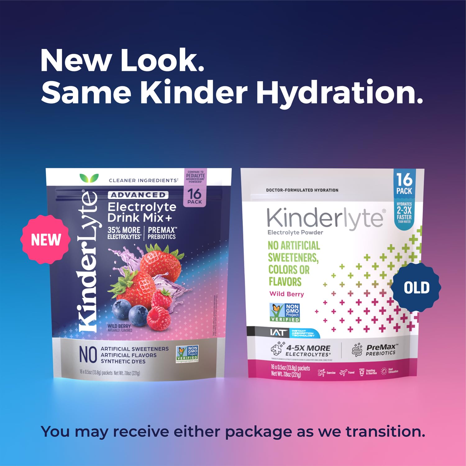 KinderLyte hydration packets for hot days and physical activity