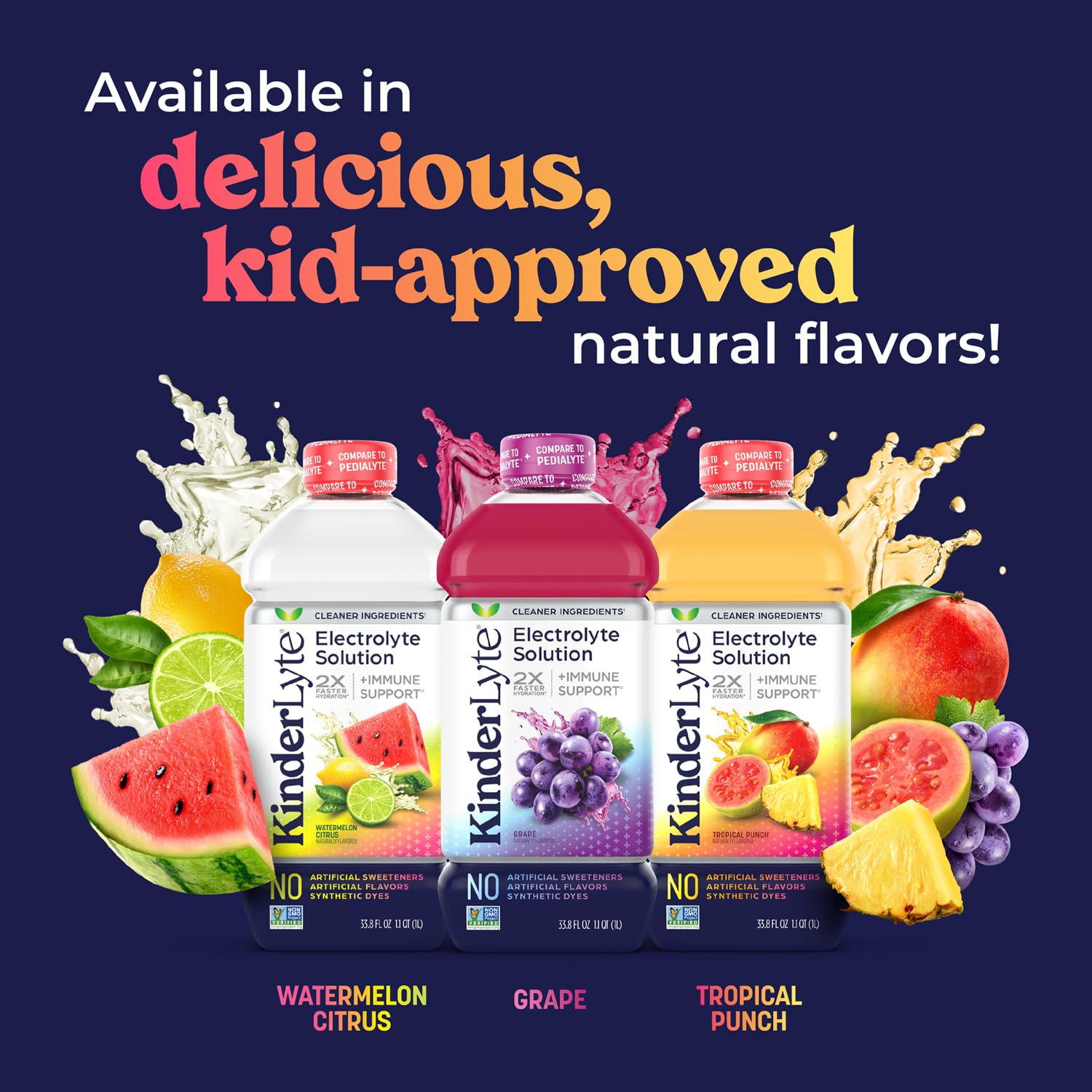 Ingredients label highlights vegan, non-GMO, gluten-free formula.