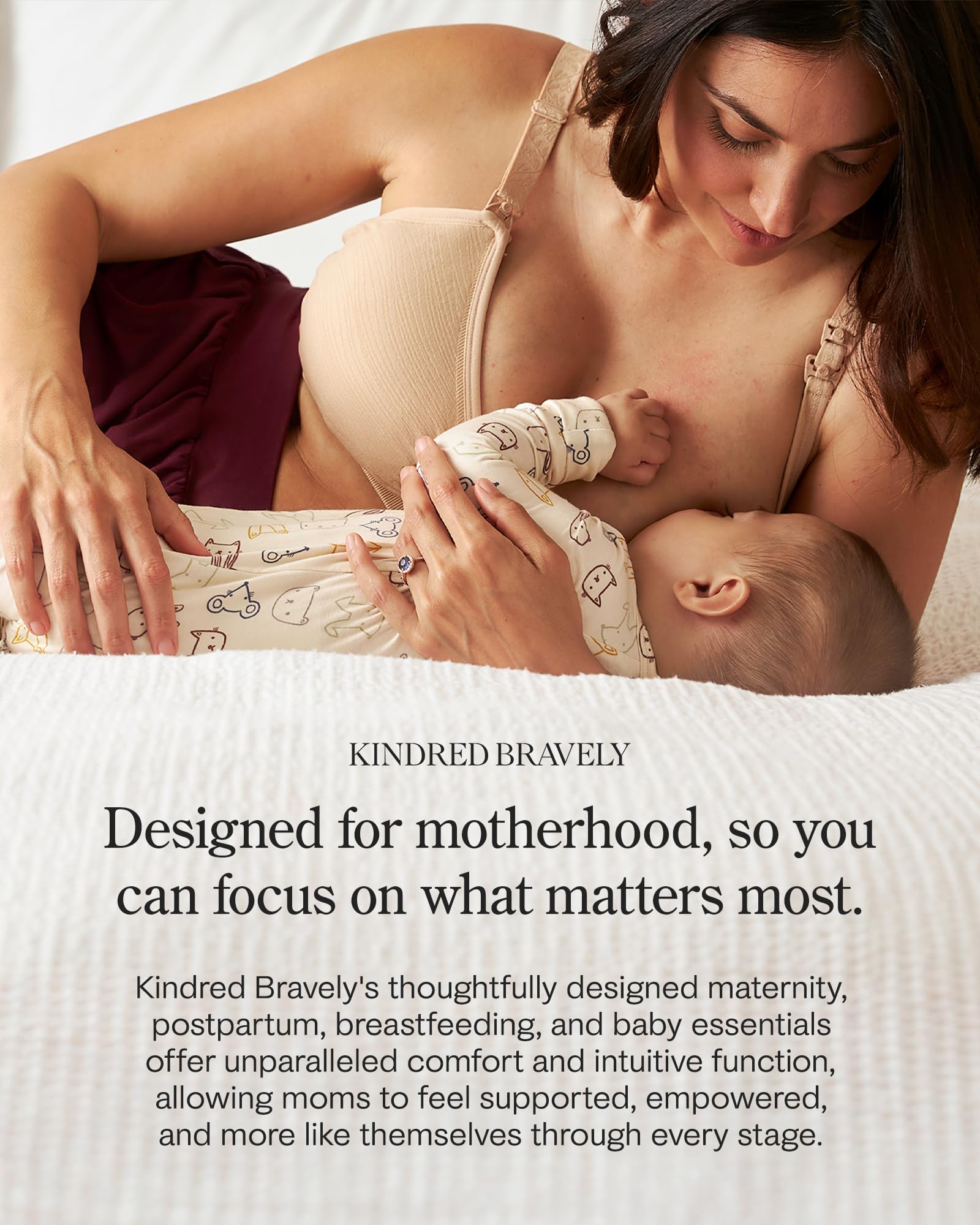 Hospital bag essential nursing pads by Kindred Bravely with carry bag