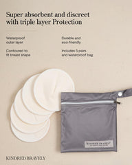 Kindred Bravely ultra-soft contoured nursing pads for comfortable wear