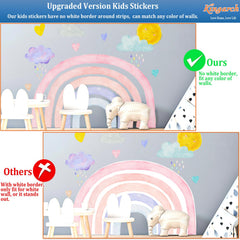 Kingarch cloud peel-and-stick wall art creates soft, dreamy accents without mess.