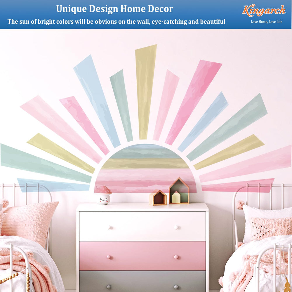 Kingarch fabric nursery wall decor adds soft texture to spaces.