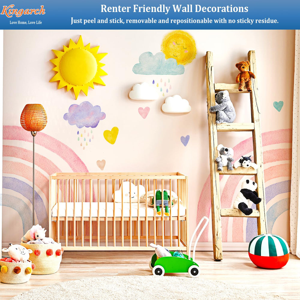 Kingarch heart accents add cozy charm to nurseries and kids' bedrooms.