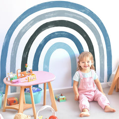 Kingarch rainbow wall decal panel 1 brightens a nursery wall and sparks imagination.