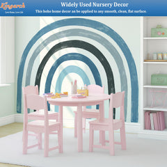 Kingarch rainbow wall decal panel 3 creates a calming color bloom in kids' bedrooms.