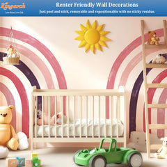 Kingarch peel and stick wall art, ideal for kids' rooms and play areas.