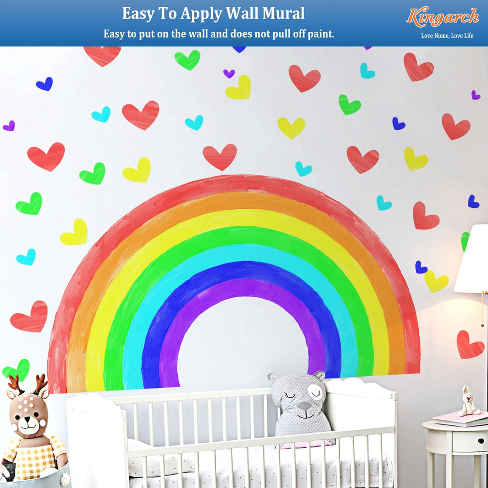 Kingarch removable rainbow decal demonstrating residue-free removal