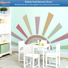 Kingarch Rainbow Sun Wall Decal assembly view shows easy alignment and clean lines.