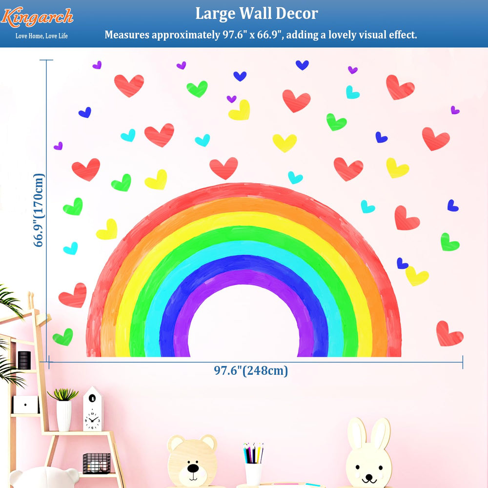Kingarch rainbow wall decal assembly guide for precise placement