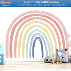 Kingarch rainbow wall decal assembly guide demonstrates easy alignment