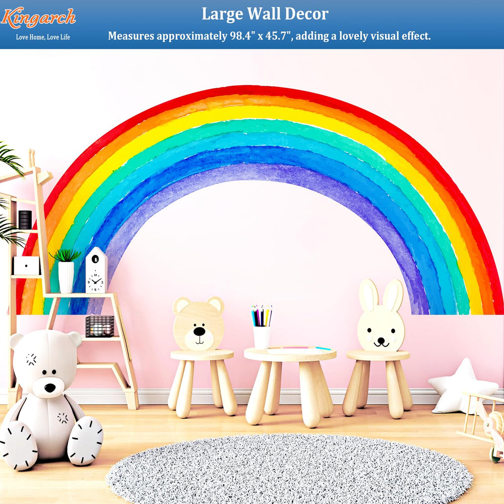 Easy application steps for Kingarch rainbow rainbow wall decal