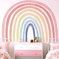 Kingarch rainbow wall decal full panel adds vibrant color to any wall