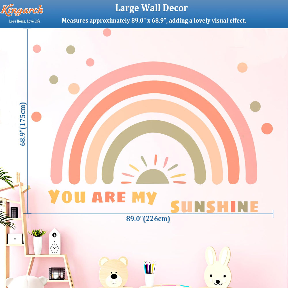 Kingarch rainbow wall decal large size for bold walls