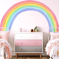 Kingarch rainbow wall decal panel 1 adds vibrant color to kids' room, easy removal