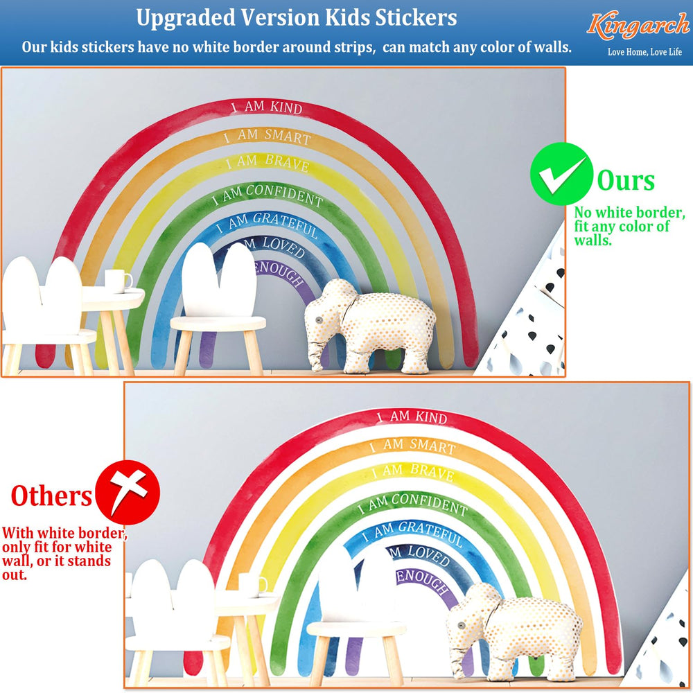 Kingarch rainbow wall decal panel 2 brightens playroom walls for creative spaces