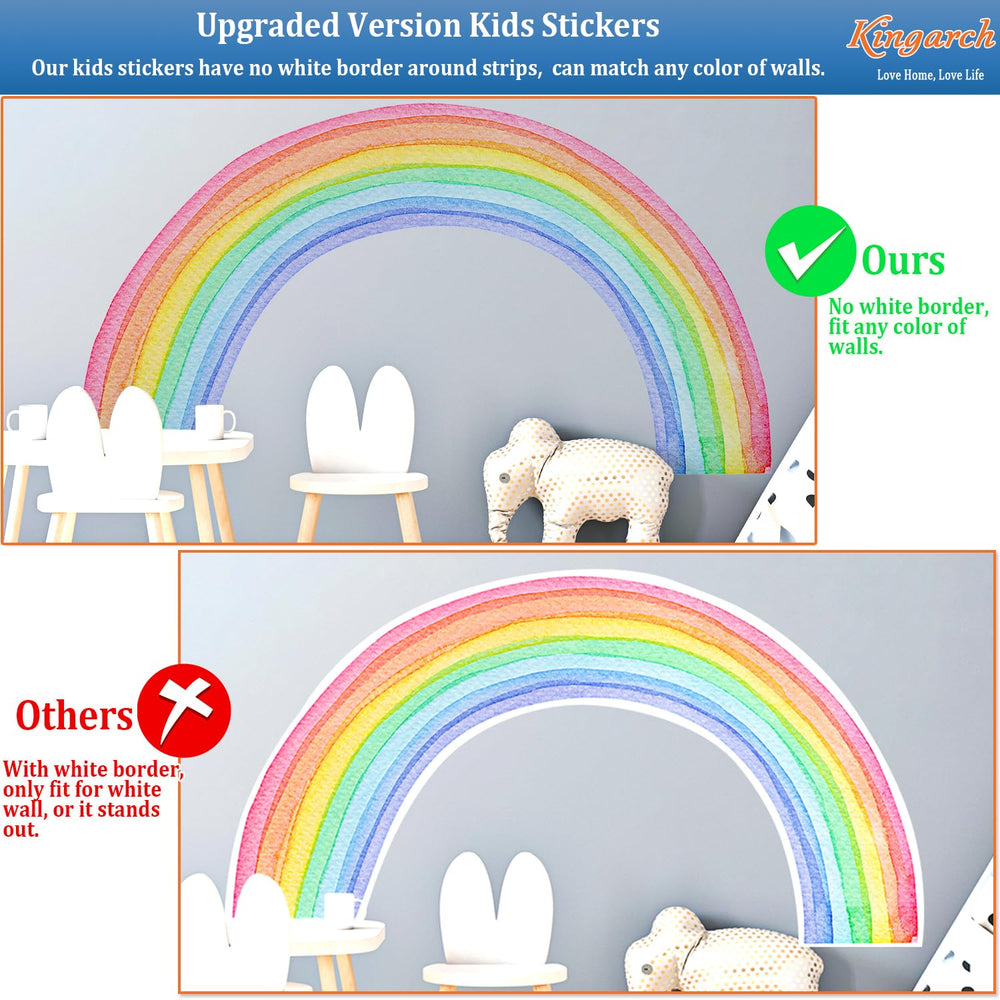 Kingarch rainbow wall decal panel 2 blends with playful decor on any wall