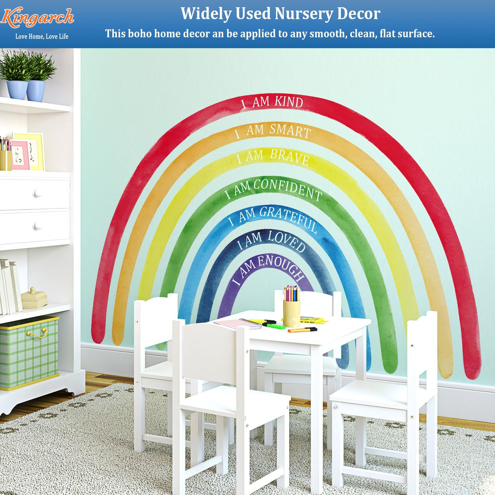Kingarch rainbow wall decal panel 3 creates a cheerful backdrop for storytelling