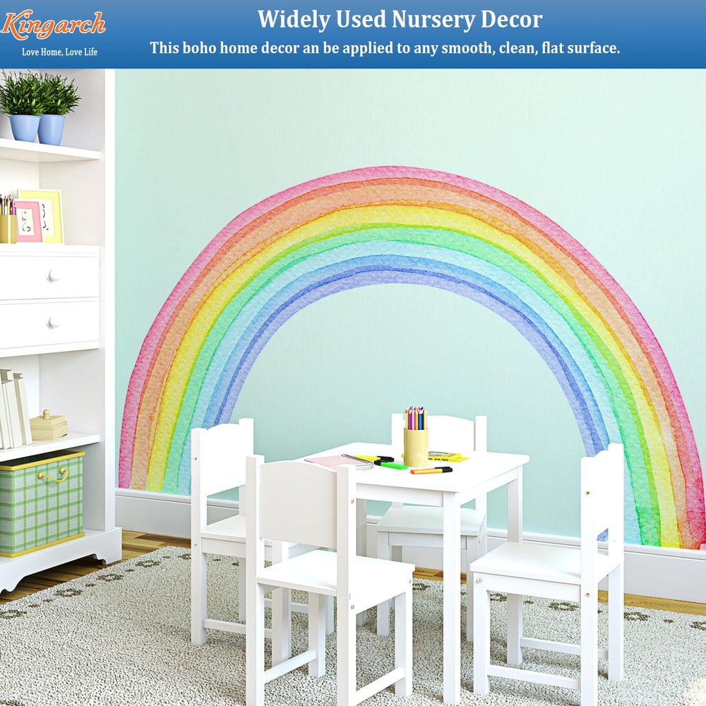 Kingarch rainbow wall decal panel 3 creates a cozy, imaginative play corner
