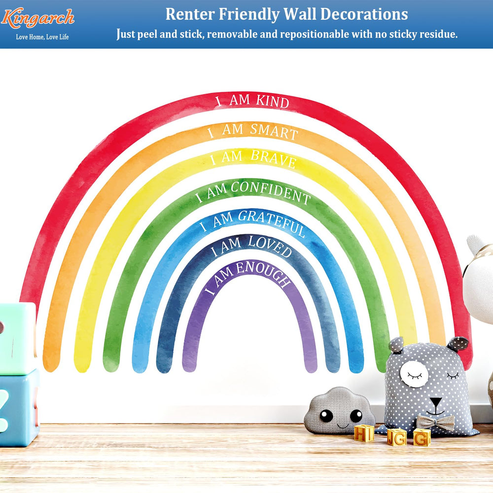 Kingarch rainbow wall decal panel 4 enhances learning corners with color