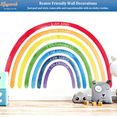 Kingarch rainbow wall decal panel 4 enhances learning corners with color
