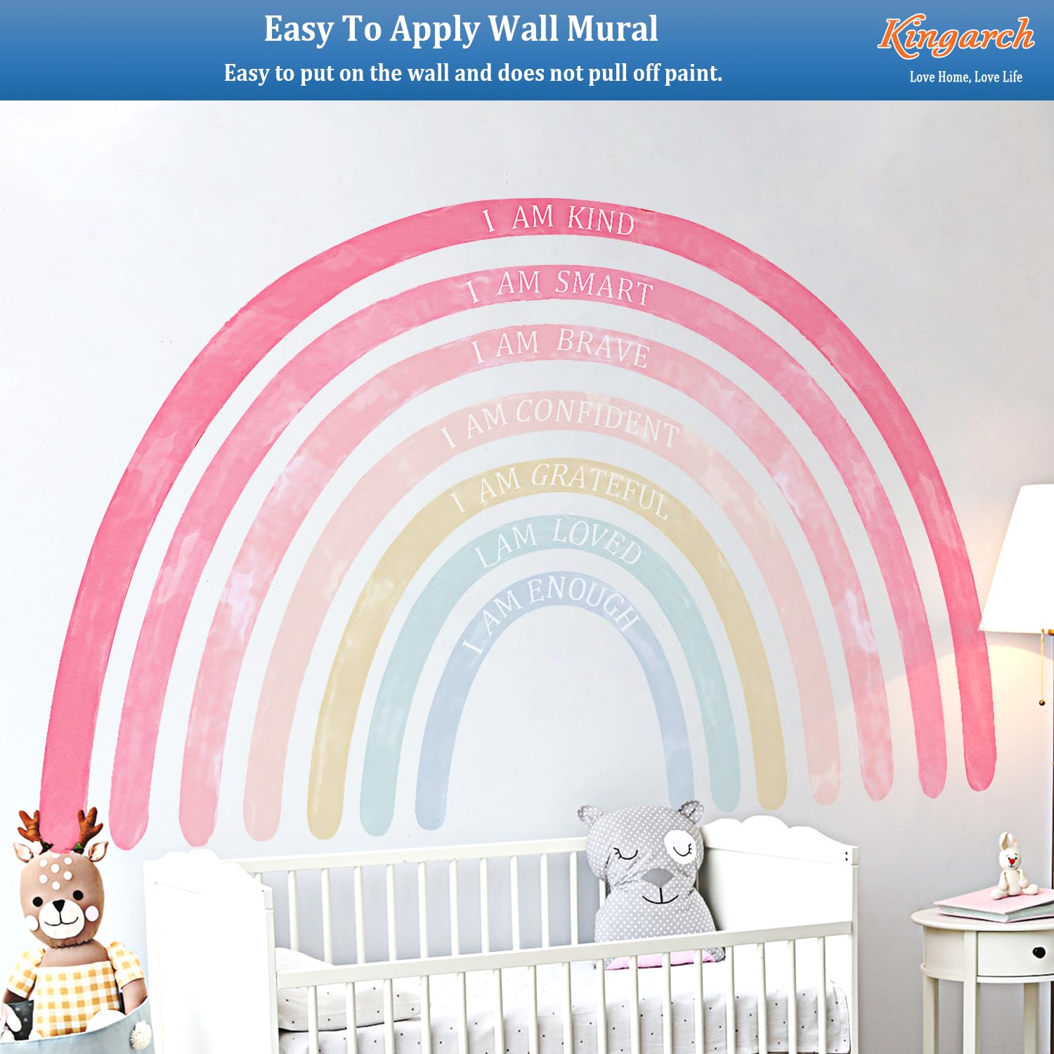 Kingarch rainbow panel 5 extends the colorful mural across a large wall.