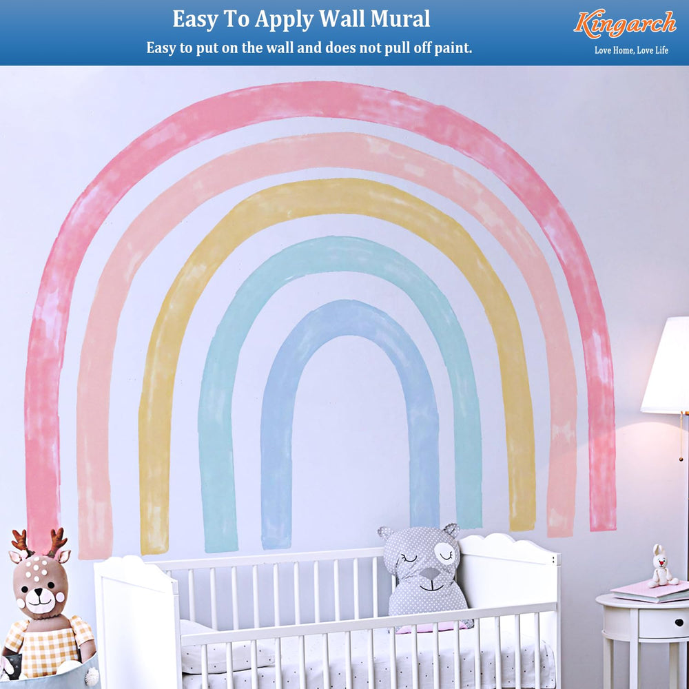 Kingarch fabric rainbow strip panel 5 easy to reposition and reuse.