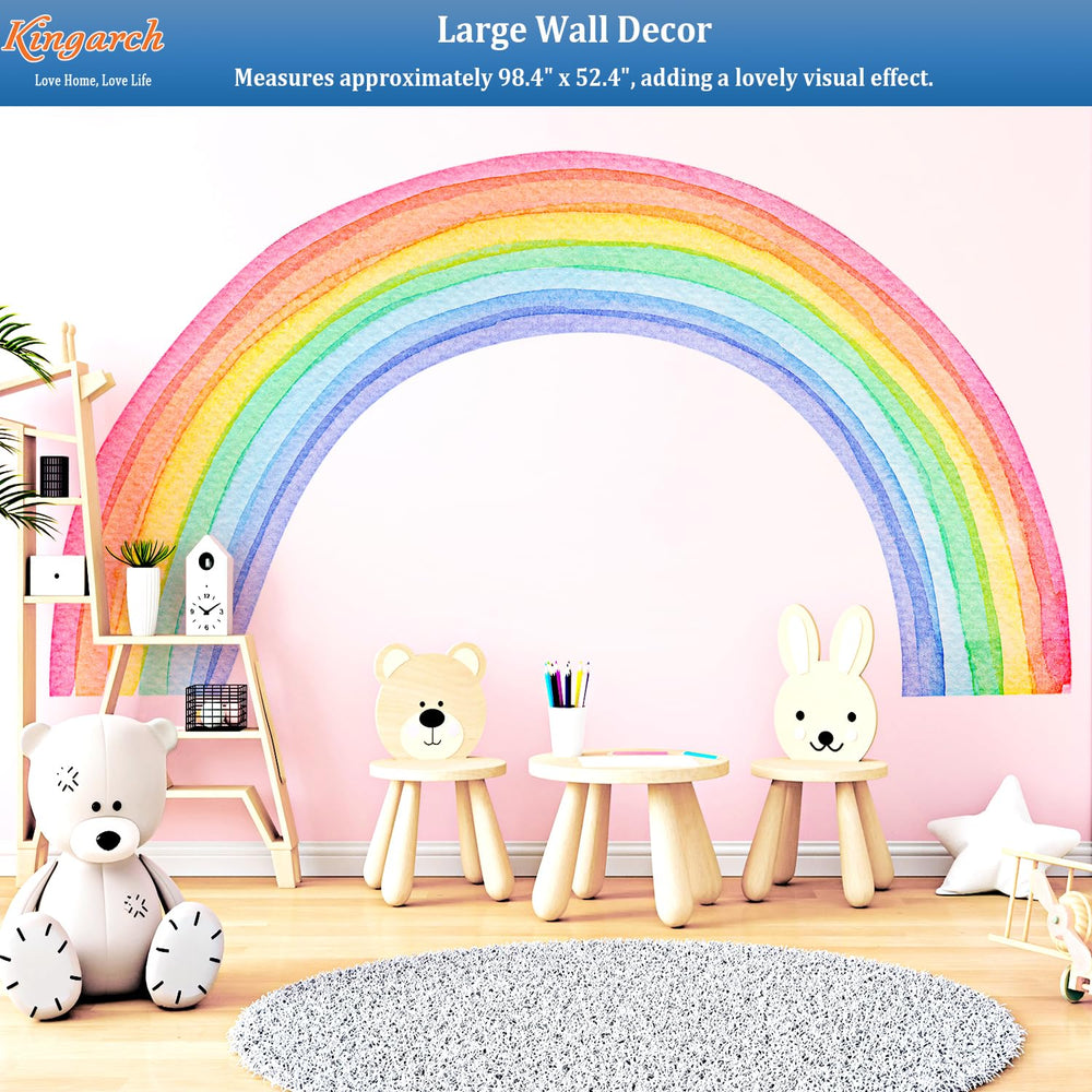 Kingarch rainbow wall decal panel 7 resists fading for lasting charm