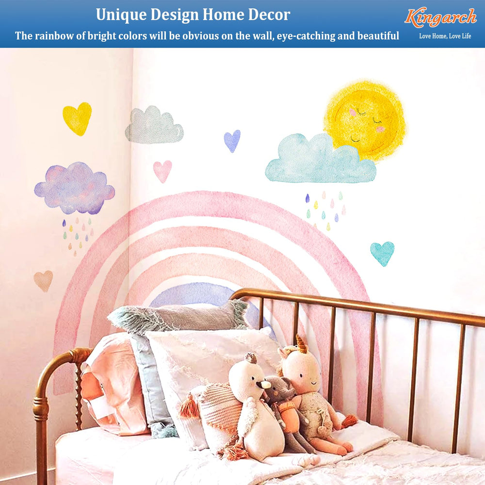 Kingarch rainbow decor with removable finish for flexible styling.