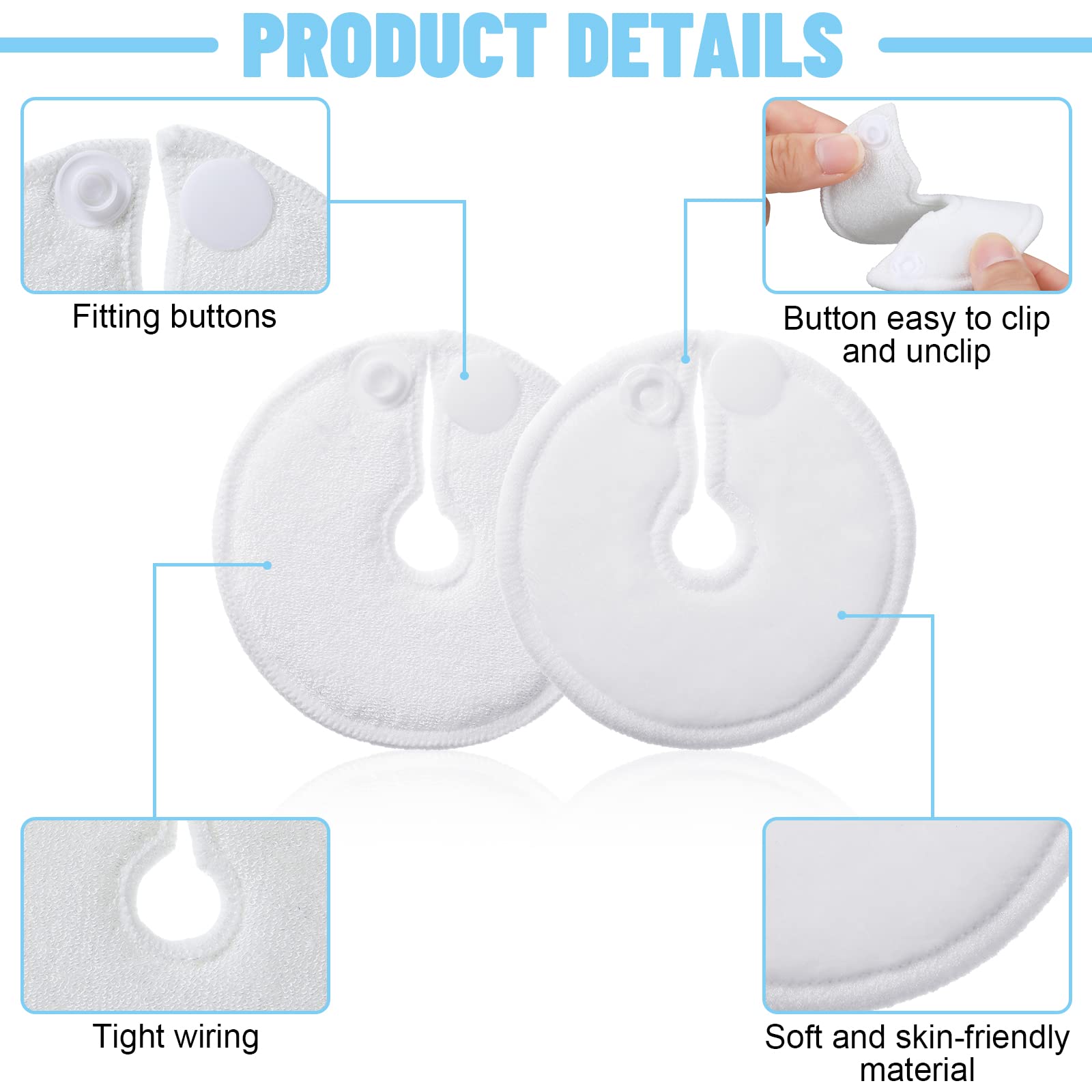 Kingdder G Tube Pads closeup of soft cotton material