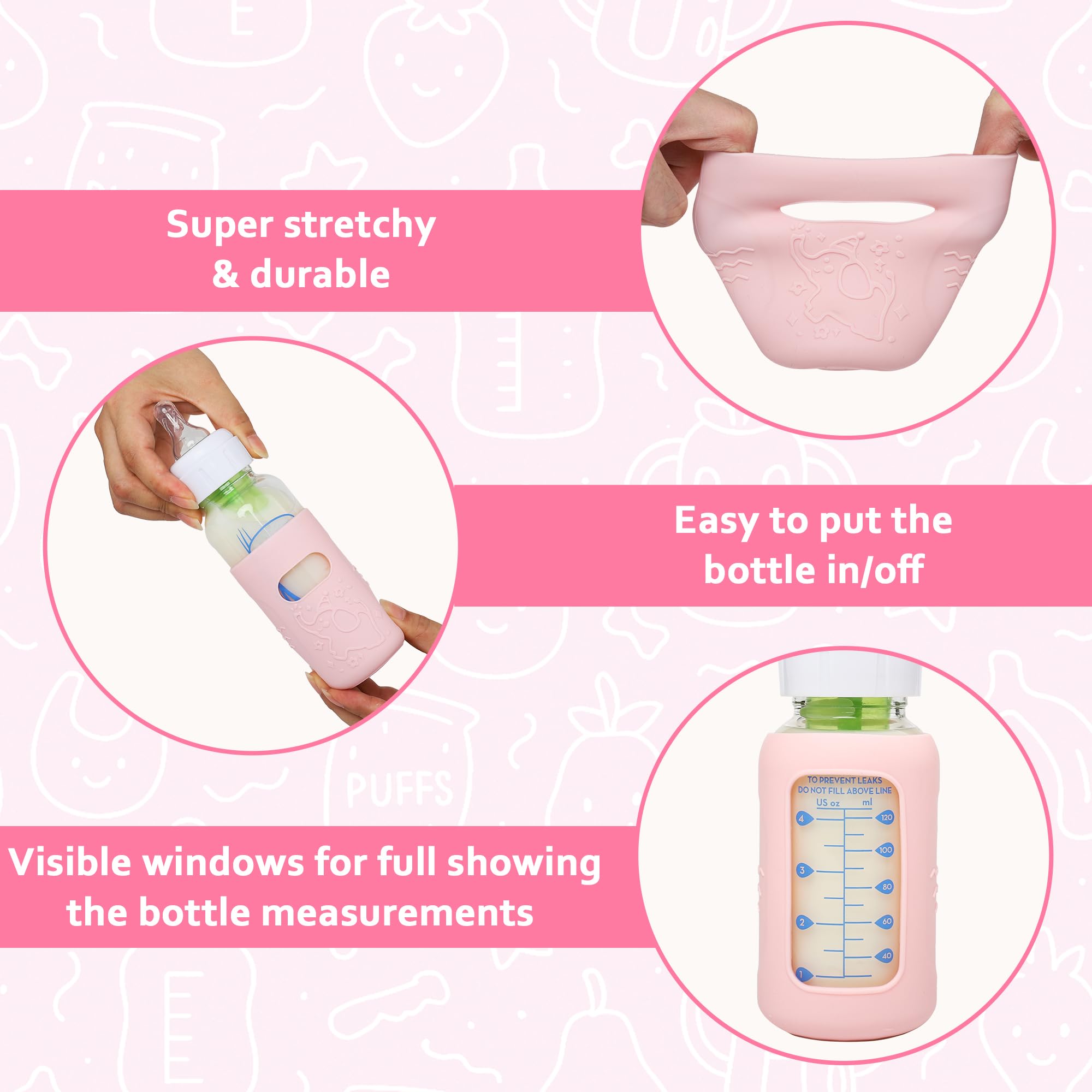 Wide side cutout displays milk markings for easy reading
