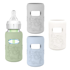 KingKam silicone sleeve for Dr. Brown's 4oz bottle protects against drops with grip