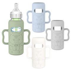 KingKam silicone sleeves for Dr. Brown's narrow 8 oz bottle provide snug fit and grip.