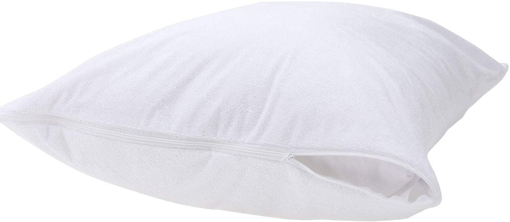 Kingnex waterproof layer pillow protector guards against spills and drool.