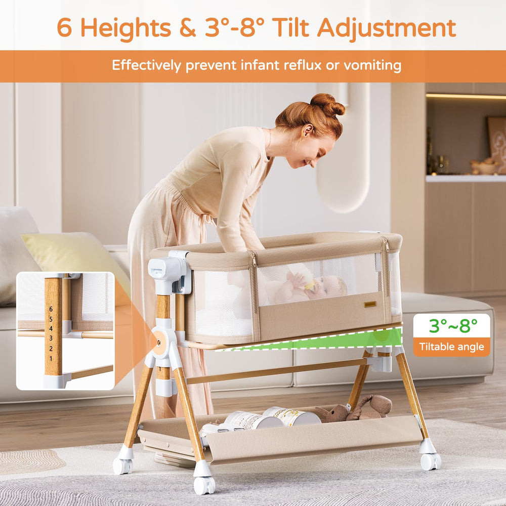 Kingobabys wooden frame delivers sturdy, non-toxic construction.