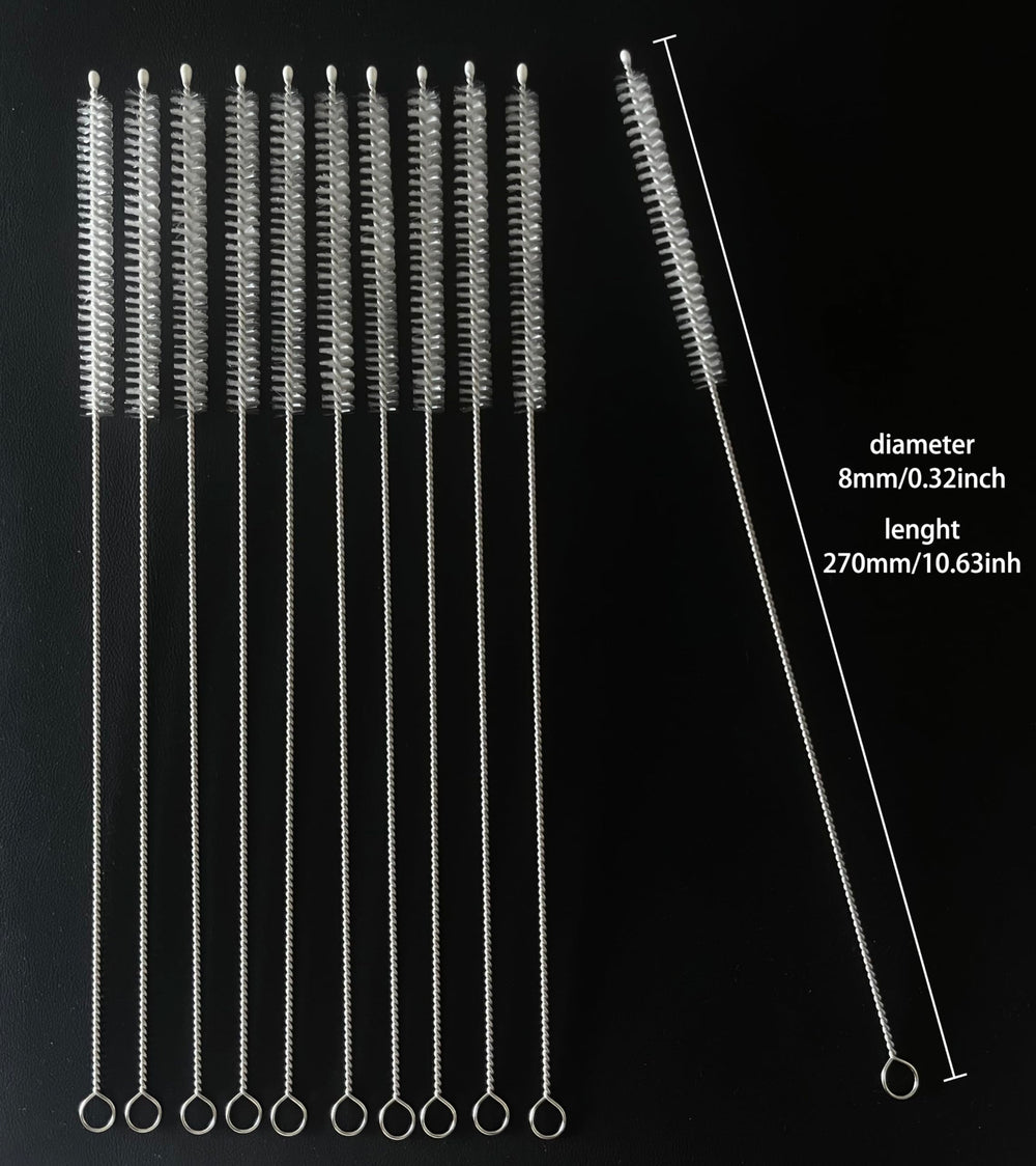 KINGSEM straw cleaner brush kit for glass straws, gentle yet effective.