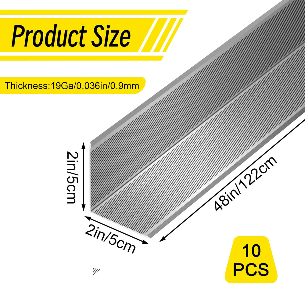 Kingtran aluminum corner protector 2x2x48in guards corners against impact in busy spaces.