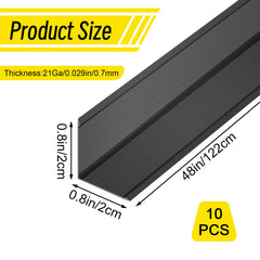 Kingtran black aluminium corner guard on an outside corner for impact protection