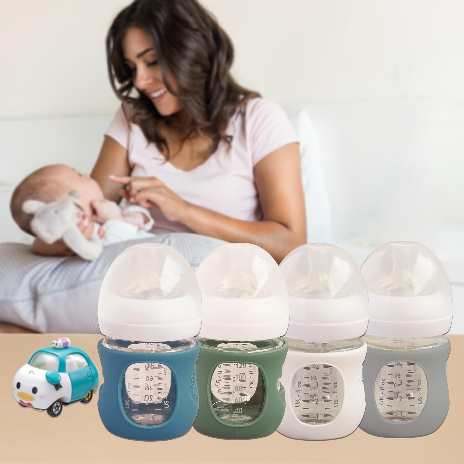 Kingwi Avent sleeve provides anti-drop protection for glass bottles.