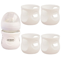 Kingwi Avent silicone sleeve 4oz no-handle for newborn grip and protection.