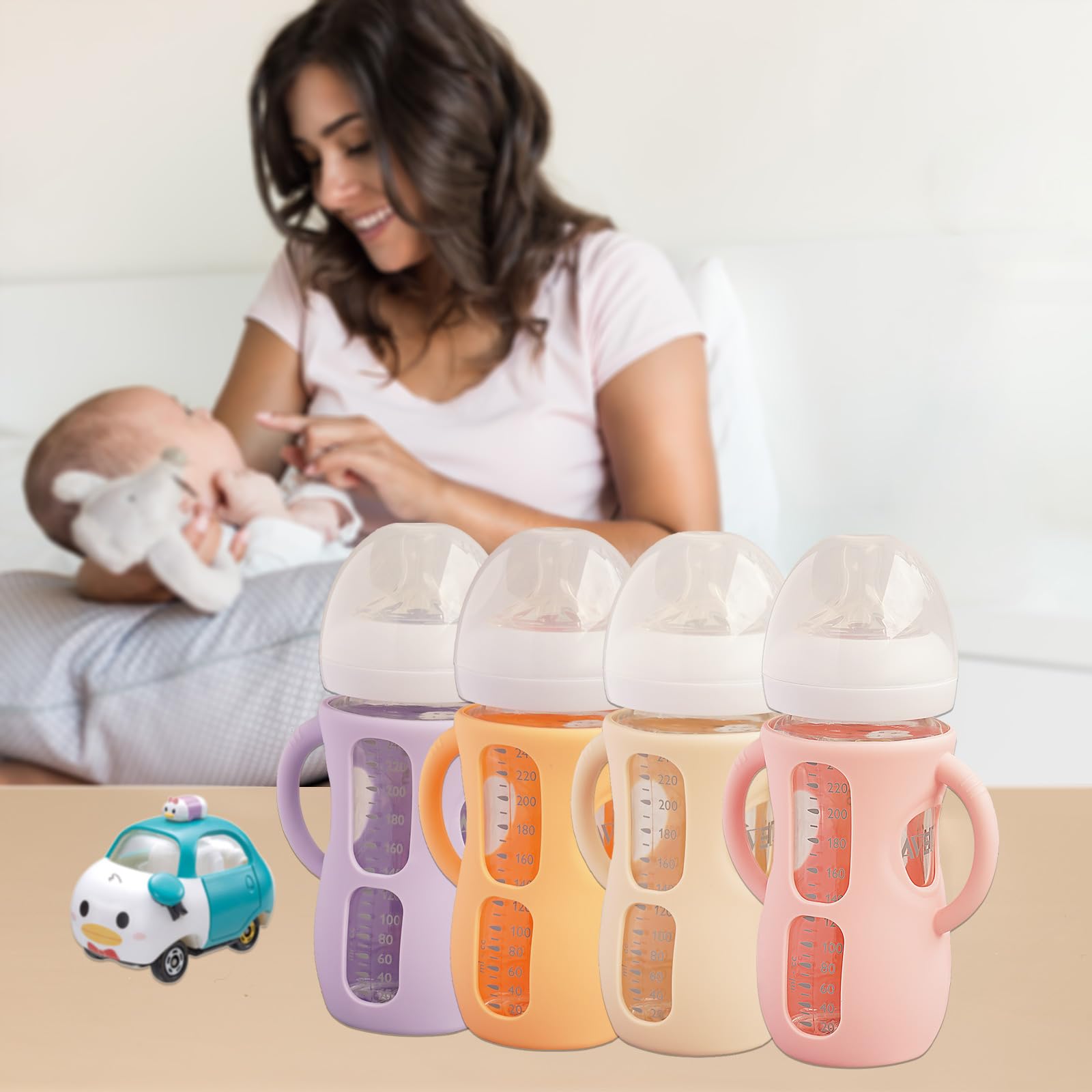 Kingwi sleeve reduces clinking sounds on hard surfaces during night feeds