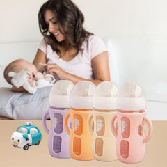 Kingwi sleeve reduces clinking sounds on hard surfaces during night feeds