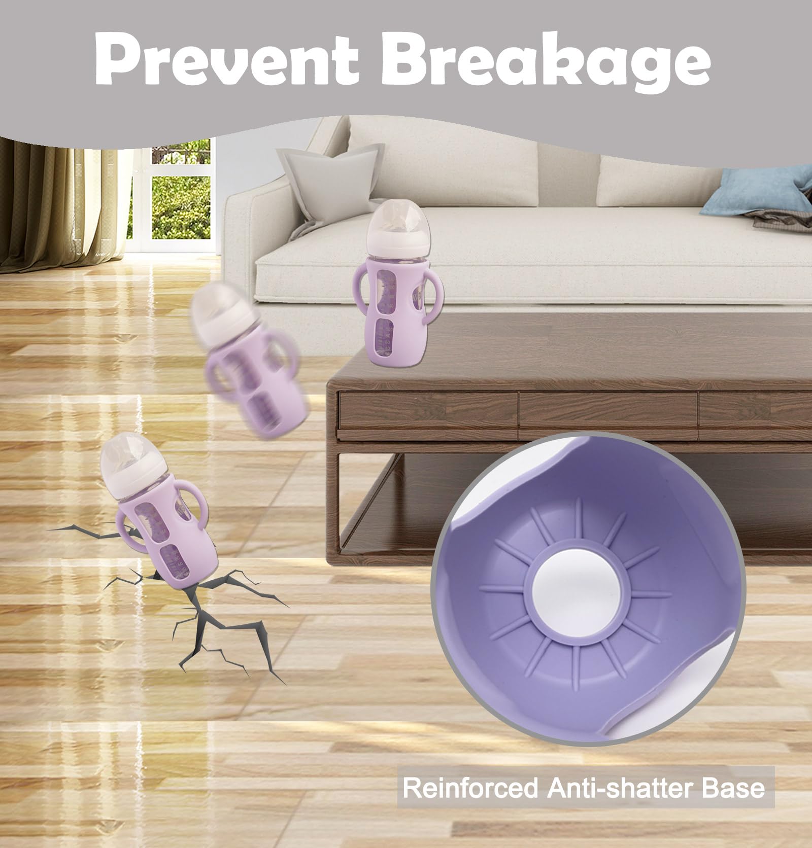 Kingwi sleeve provides thermal insulation for Avent bottle in pink